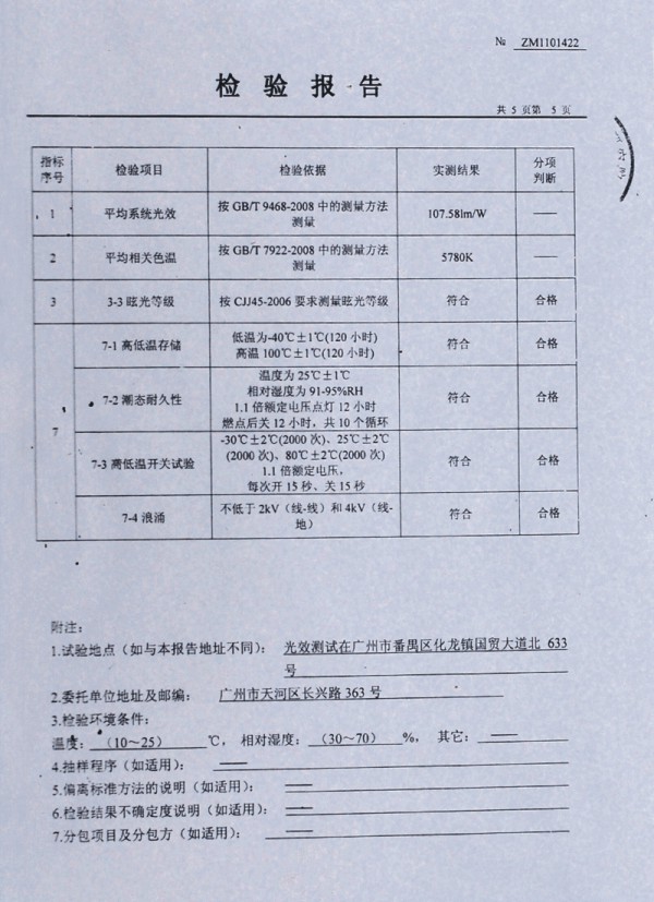 檢測報告